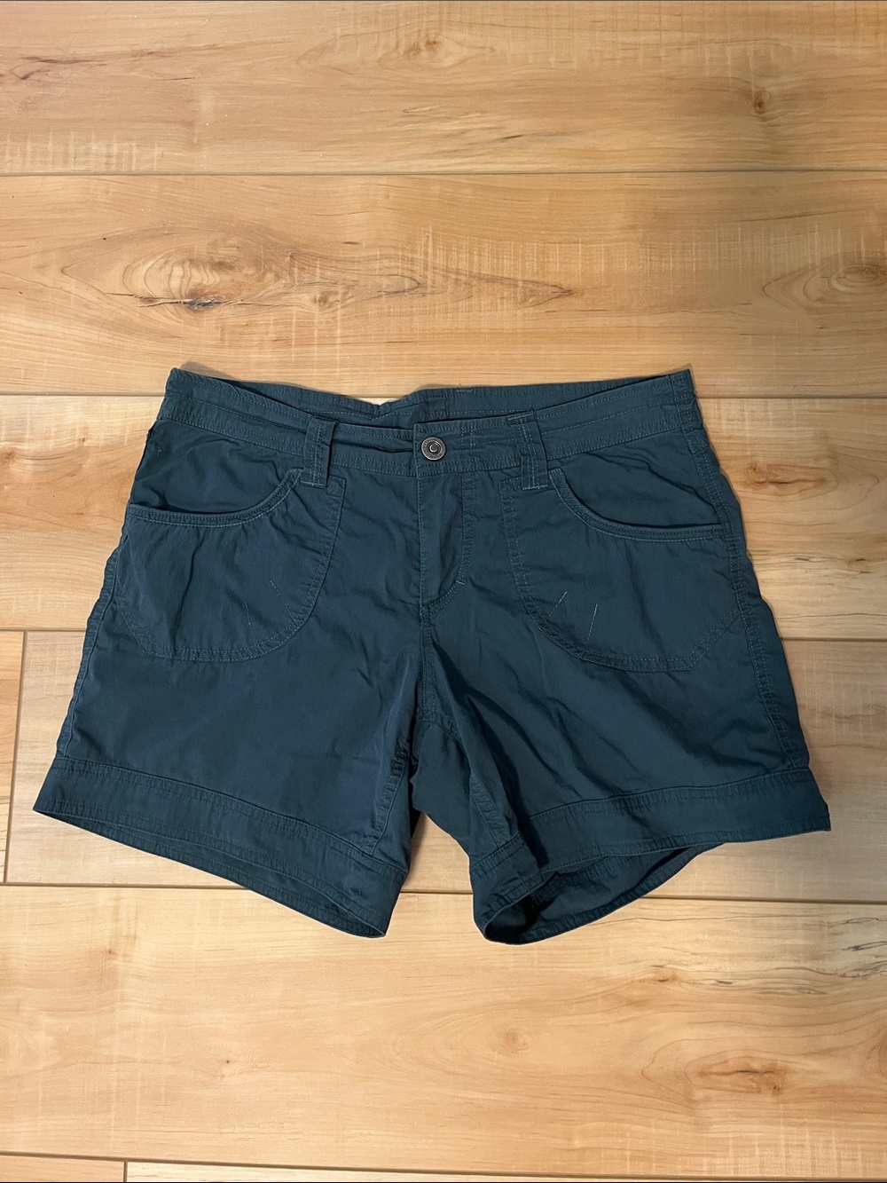 Kuhl Women's Navy Blue Bermuda Shorts with Front Pockets